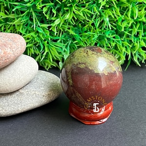 40mm Natural Dragon Blood Crystal Ball, Gemstone Sphere, Crystal Healing Divination Ball, Crystal Sphere, Crystal Gifts, Crystal Home Decor