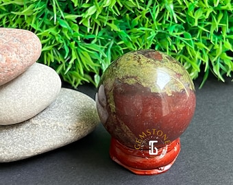 Sfera di cristallo naturale di sangue di drago da 40 mm, sfera di pietra preziosa, sfera divinatoria di cristalloterapia, sfera di cristallo, regali di cristallo, decorazioni per la casa di cristallo