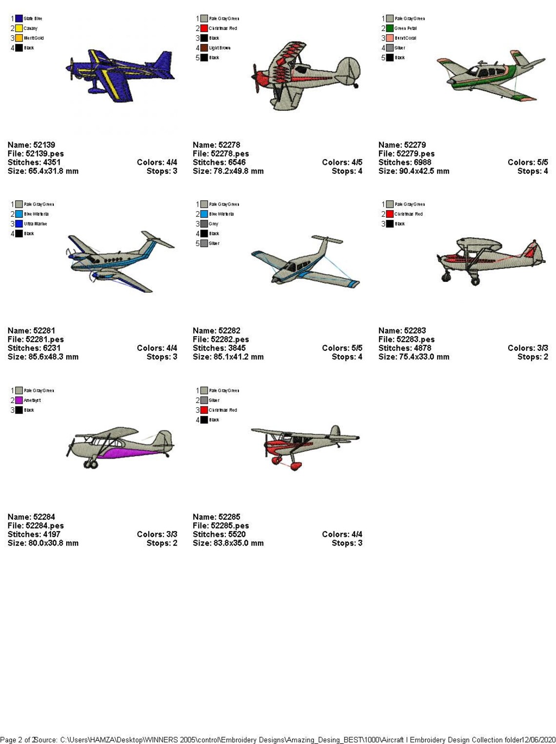 Aircraft i embroidery design collection  etsy Aircraft i embroidery design collection  etsy