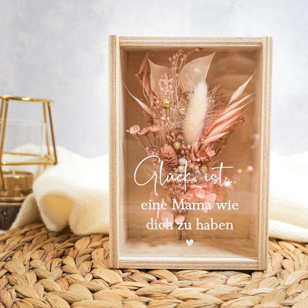 Geschenkbox Mama | Glück ist .. Mama | Blumenbox | Weihnachtsgeschenk Mama