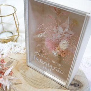 Geschenkbox Patentante | Patentante fragen | Trockenblumen | Freundin | Paten | Acrylscheibe