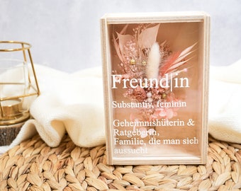 Geschenkbox Freundin | Geschenk Freundin | Blumenbox | Weihnachtsgeschenk Freundin