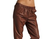 Leather Pants Handmade For Women, Leggings Jeans Tan, Skinny High Size Waist Women 39 s, Up Push Pencil Stretch, Stretchy Trousers Genuine 1