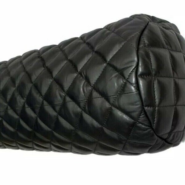 Black Leather Bolster Cushions Etsy