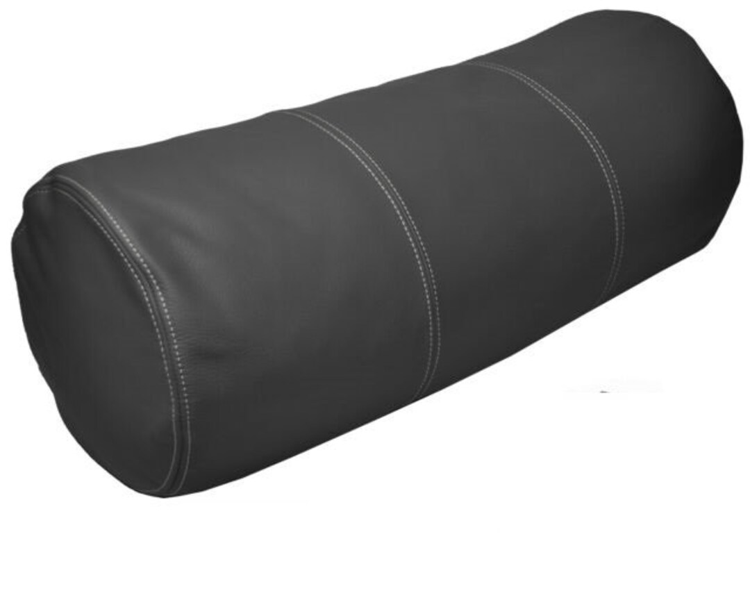 Leather Bolster Cover Pillow, Cushion Yoga Neck Roll Case Cushions Soft