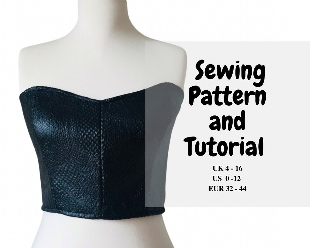 Pdf Diy Corset - Bustier Sewing Pattern | UK Size 4 - 16| US Size 0 ...