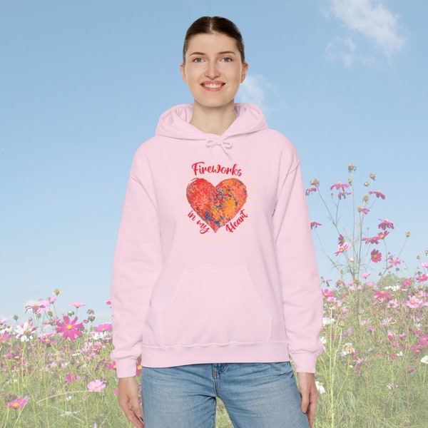 Sweatshirt Hoodie Heart Art Pretty Boho - James Homer Brown Artwork - Gift for Anniversary, Birthday, Tween - Gilldan 18500 Unisex 5 colors