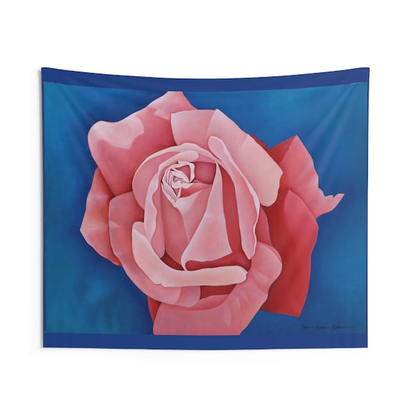 Pink Tea Rose Tapisserie Wandkunst - Parfüm Delight Rose - Schöne Kulissen