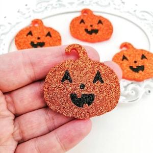Halloween Zucca feltro-Jack-o-lantern feltro-Halloween Bow centro-Glitter feltro applique-Badge mulinello feltro-Feltro papillon