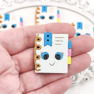 Feltro per quaderni, feltro per fiocchi per capelli, centro per fiocchi per capelli scolastici, applicazione in feltro glitterato, feltro per spille, scrapbooking fai da te, feltro per fermagli