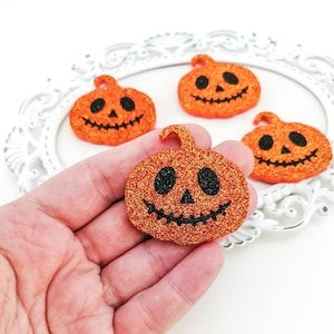 Halloween Zucca feltro-Jack-o-lantern feltro-Halloween Bow centro-Glitter feltro applique-Badge mulinello feltro-Feltro papillon