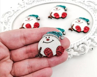 Snögubbefiltning - Glitterfiltning - Hårrosettfiltning - Julcentral - Glitterfiltapplikation - Filtning med märkesrulle - Scrapbooking DIY - Snögubbefiltning