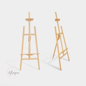 Artist Portable Adjustable Steel Folding Metal Easel , Carry Case  Adjustable to Go Flat or on an Angle Adjustable Height Folding Legs. 