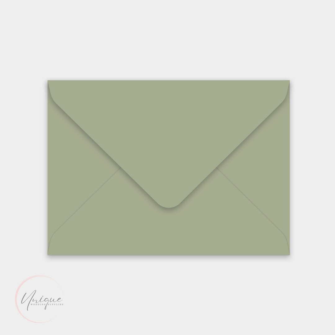 Sage Green Envelopes C5 7x 5 and A6 Etsy