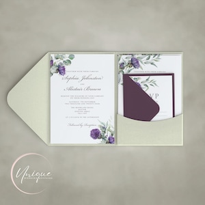 Invito a nozze Pocketfold Thistle, Eucalipto