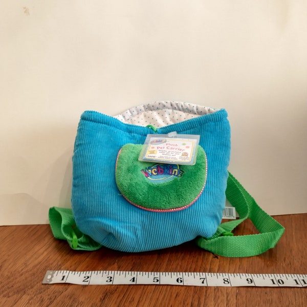 Webkinz Pet Carrier " Turquoise Knapsack " Brand New With Sealed Feature Code