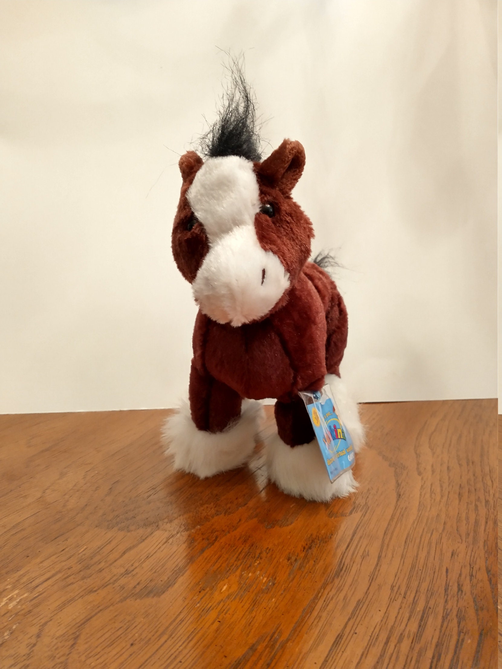 Webkinz Clydesdale Plush Horse Brown White HM139 GANZ Code for sale online 