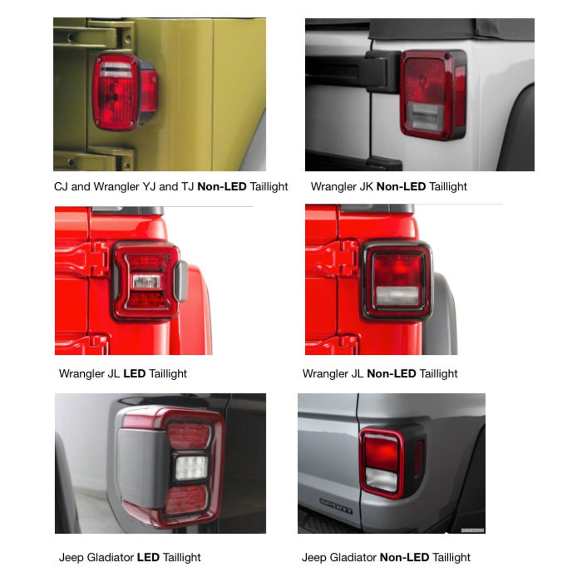 JeepTails Decorative Tail Light Covers Compatible with Jeep Etsy