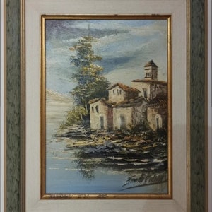 Oil Fausto Palencia - lake house