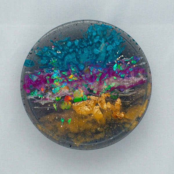 Multi-colored Galaxy Coaster