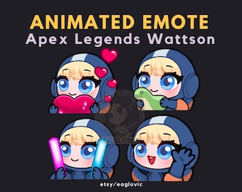 Animated Apex Legends Wattson Emotes: Twitch/Discord Emote Set (Digital Download)