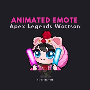Animated Apex Legends Wattson Emote: Glow Sticks Twitch Discord Emote (GIF)