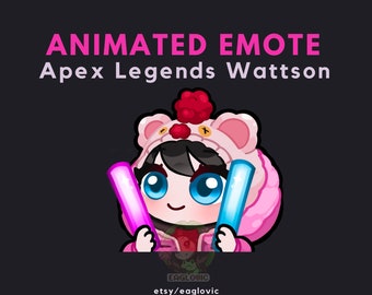 Animated Apex Legends Wattson Emote: Glow Sticks Twitch Discord Emote (GIF)