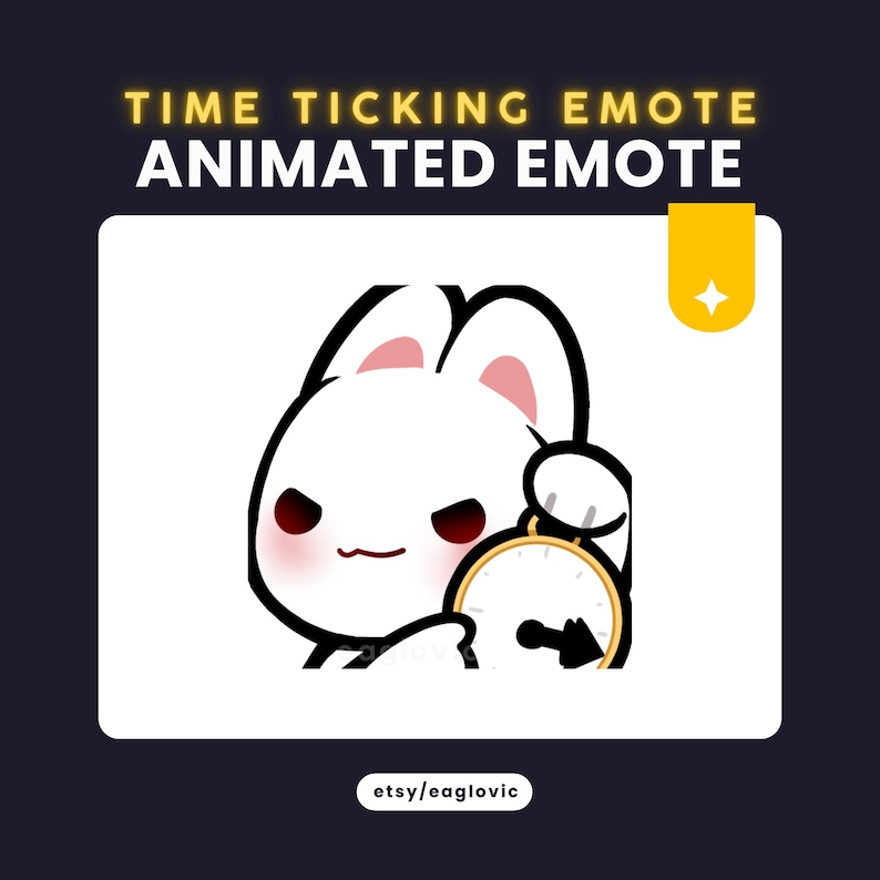 Animated Bunny Emote , Time is Ticking , Tick Tock , Bunny Clock ...