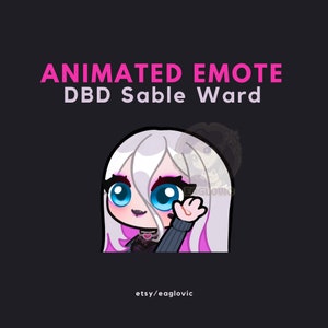 Animated Sable Ward Emote: DBD Hello Emote for Twitch/Discord (GIF)