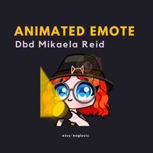 Emote ANIMÉ Mikaela Reid | Emote lampe de poche Mikaela Reid, emote Dead by Daylight Twitch, emote Discord, Dead by Daylight Killer Survivor