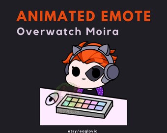 Animated Overwatch Moira Emote , Overwatch Hero , Animated Emote Twitch Discord Slam emote