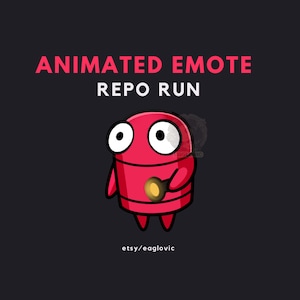 ANIMATED REPO Emote co-op Horror Emote RUN Emote Gif Steam Streamer