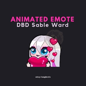 Animated Sable Ward Heart Emote: Twitch/Discord DBD Emote (Digital Download)