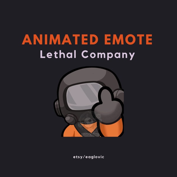 ANIMIERTES Lethal Company Mittelfinger Emote Animiertes Emote Twitch Emotes Süßes Kawaii StreamTwitch Discord Emote Lethal Company