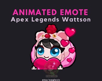 Animated Apex Legends Wattson Heart love Emote: Twitch/Discord Emote Set (Digital Download)