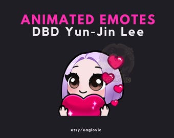 Animated Yun Jin Lee Heart Emote: Twitch / Discord DBD Emote love like (Digital Download)