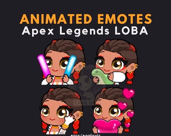 Animowane emotikony Loba z Apex Legends: zestaw emotikon Twitch/Discord (do pobrania cyfrowego)