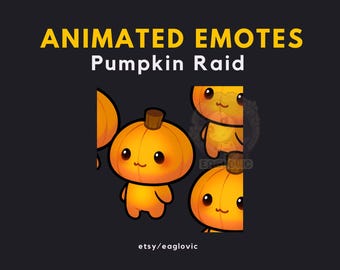 Animated Pumpkin Raid Emote: Halloween Twitch/Discord raid Emotes (GIF Digital Download)