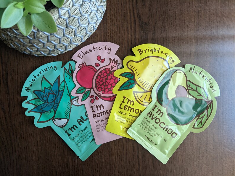 Kbeauty TONYMOLY Sheet Face Masks Skincare for Youthful Skin Etsy