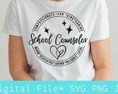 School counselor svg,Teacher svg,Back to school svg,Digital file png jpg for Tshirt mug gift for coworker,Cricut cut file