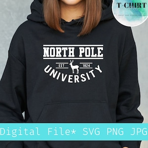 North pole university svg,Merry christmas svg,Holiday svg,North pole svg,Digital download png jpg for christmas tshirt,mug,Cricut file