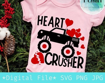 Trituradora de corazón svg, día de San Valentín svg, camión de San Valentín svg, niños Valentine svg, archivo digital png jpg para niño camisa de San Valentín, archivo Cricut