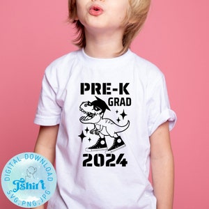 Pre-K Grad SVG,Dino with sneaker pre-k Grad 2024 svg,Last day of school svg,Boy graduation svg for Tshirt,Cricut cut file