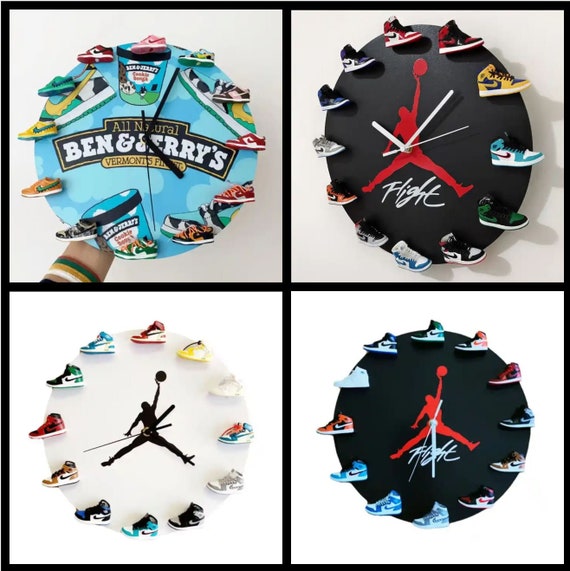 Jordan Sneaker Wanduhr Dekoration Wanduhr Sneakerlover Magnetische Sneaker  Uhr Geschenk Hingucker Geschenkideen Einzelstücke Valentinstag - .de