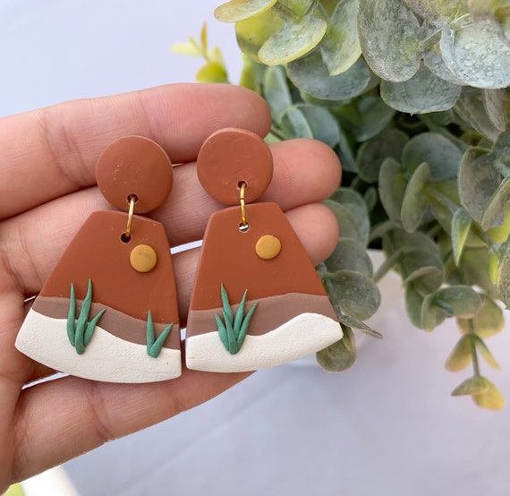Sunset clay earrings hotsell