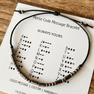 Morse Code Bracelet, Secret Message, Custom Bracelet, Morse Code, Beaded Bracelet, Your Message bracelet