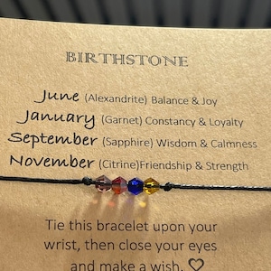 Birthstone Bracelet, Family Birthstone Jewelry, Month Stone, Birth Month Bracelet, Family Birthstones, Birthstone Bracelet Gift for Her/Him