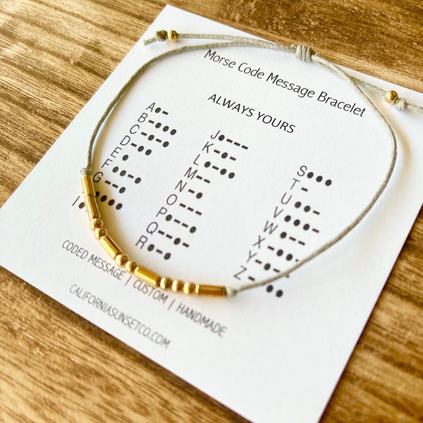Morse Code Bracelet, Secret Message, Custom Bracelet, Morse Code, Beaded Bracelet, Your Message bracelet, Men or Women Bracelet