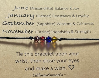 Birthstone Bracelet, Family Birthstone, Birthday Bracelet Jewelry, Month Stone, Birth Month Bracelet, Birthstone Bracelet Gift for Her/Him