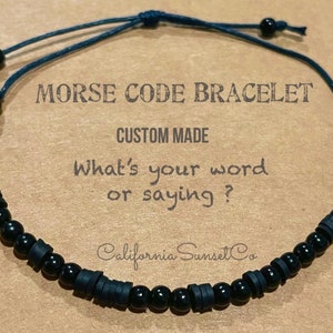 Morse Code Bracelet, Secret Message, Custom Bracelet, Morse Code, Beaded Bracelet, Your Message bracelet